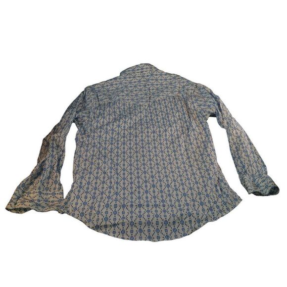 Wrangler Men 20X Western‎ Shirt Sz L Pearl Snap Geometric MJC151M Cowboy - Picture 6 of 7